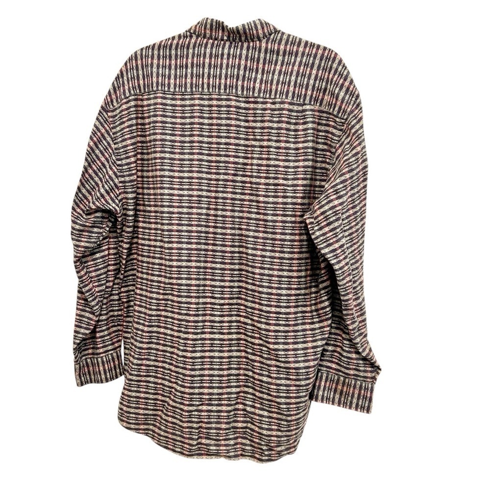 Vintage Jhane Barnes Storm Shirt Men's Large Geometric Pattern Button Up Cotton - Picture 3 of 5
